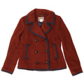 J. Crew Womens Oversized Pea Coat US 2 XS rødbrun uld
