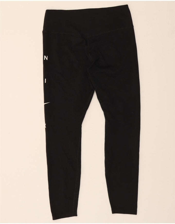 NIKE Womens Leggings UK 10 Medium  Black Polyester Vintage Nike and Second-Hand Nike from Messina Hembry 