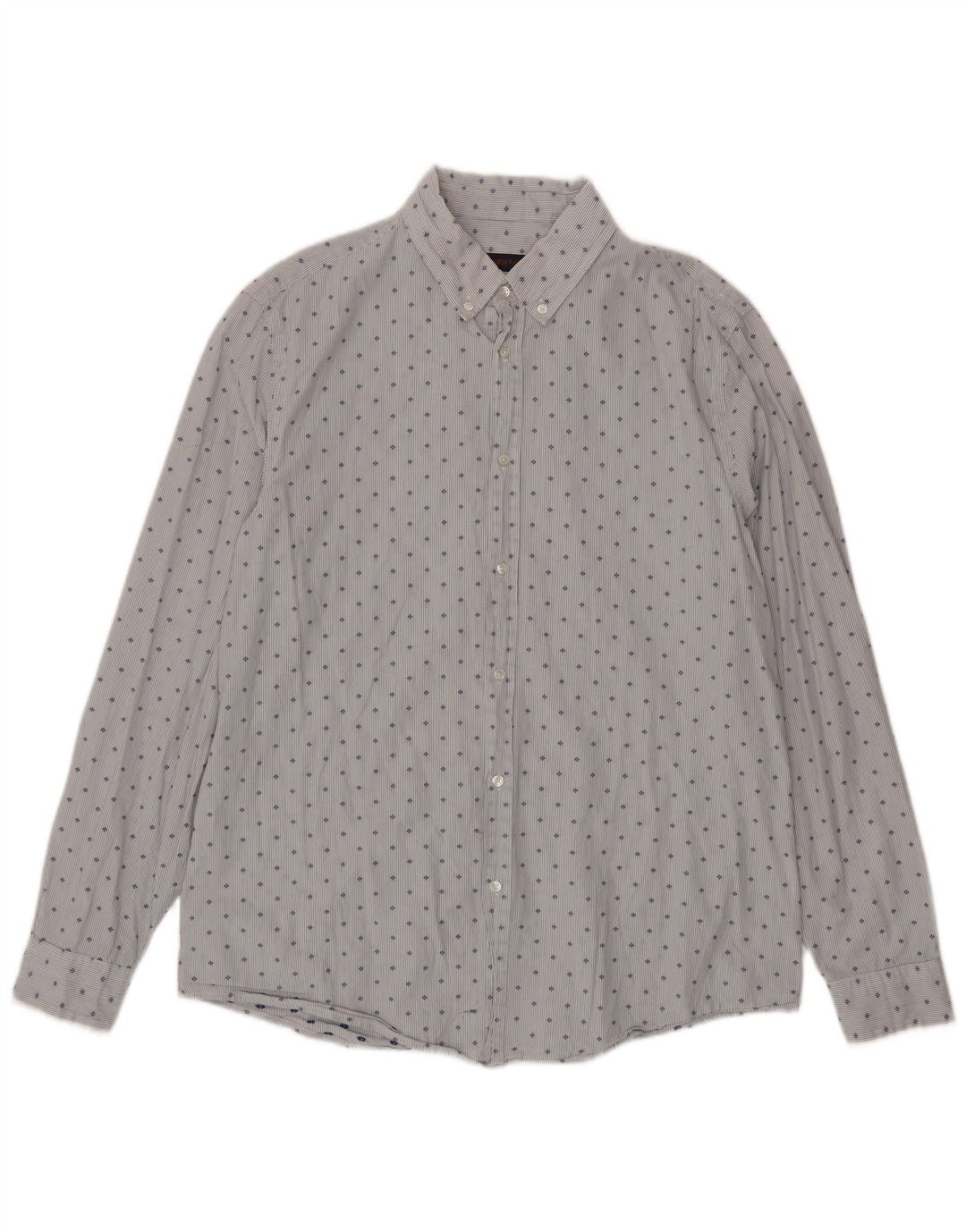 Trussardi Jeans Herreskjorte str. 43 Large Blue Spotted