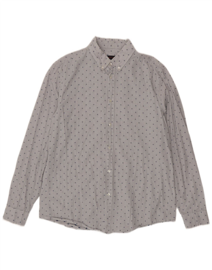 Trussardi Jeans Herreskjorte str. 43 Large Blue Spotted