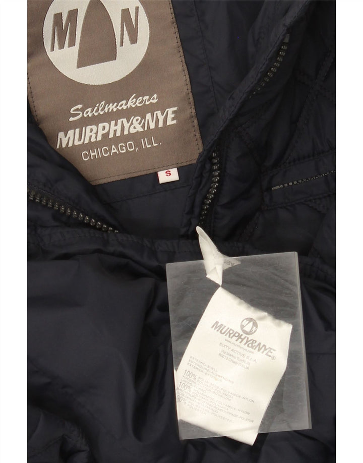 Murphy & Nye Dame Quiltet Jakke UK 10 Small Navy Blue Polyamide