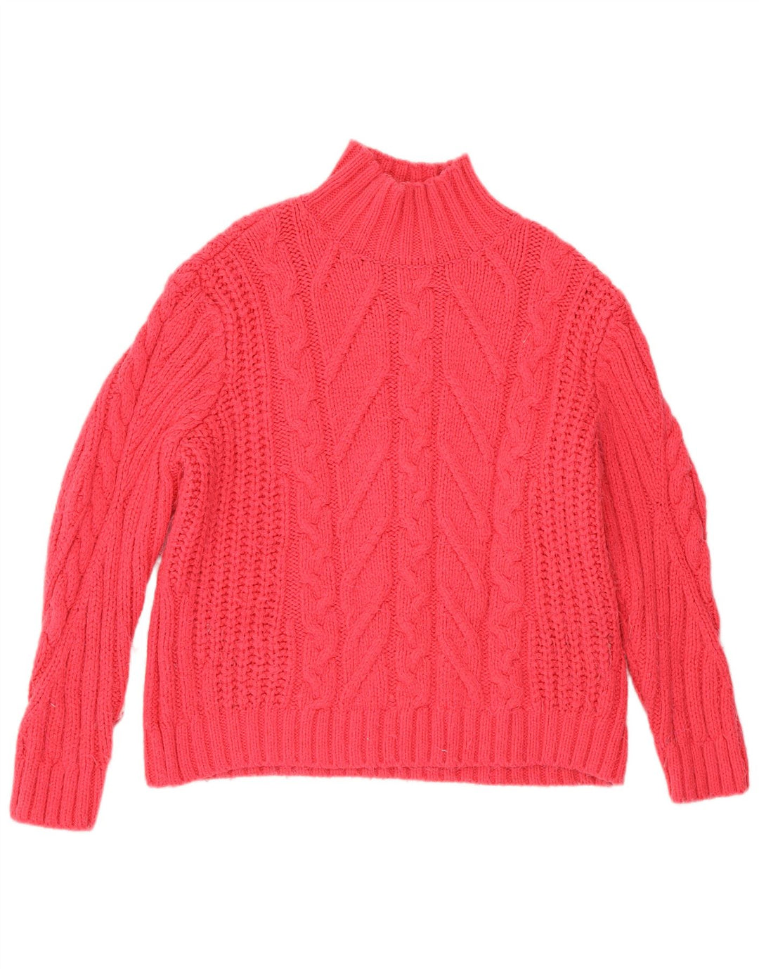 Marks & Spencer Dame Turtle Neck Jumper Sweater UK 12 Medium Pink