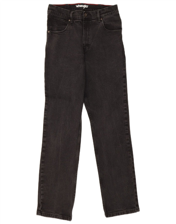 Wrangler Straight Jeans til mænd W31 L32 Sort bomuld