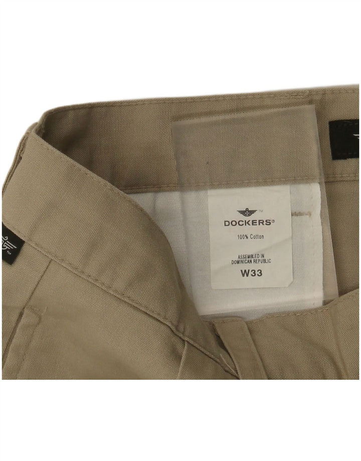DOCKERS Pegged Chino Shorts til mænd W33 Medium Beige Bomuld