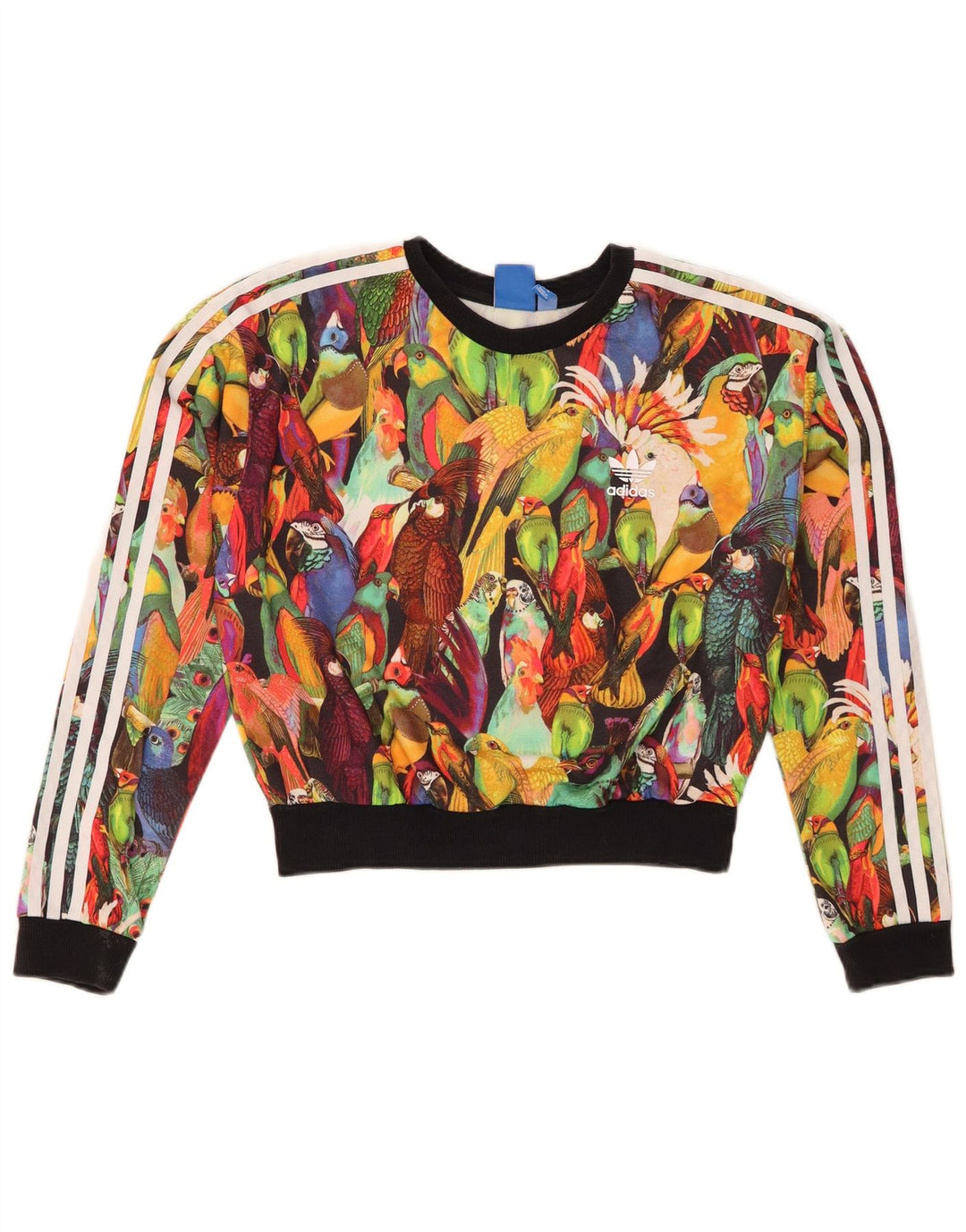 Adidas Dame Oversized Sweatshirt Jumper UK 6 XS Flerfarvet Tropical