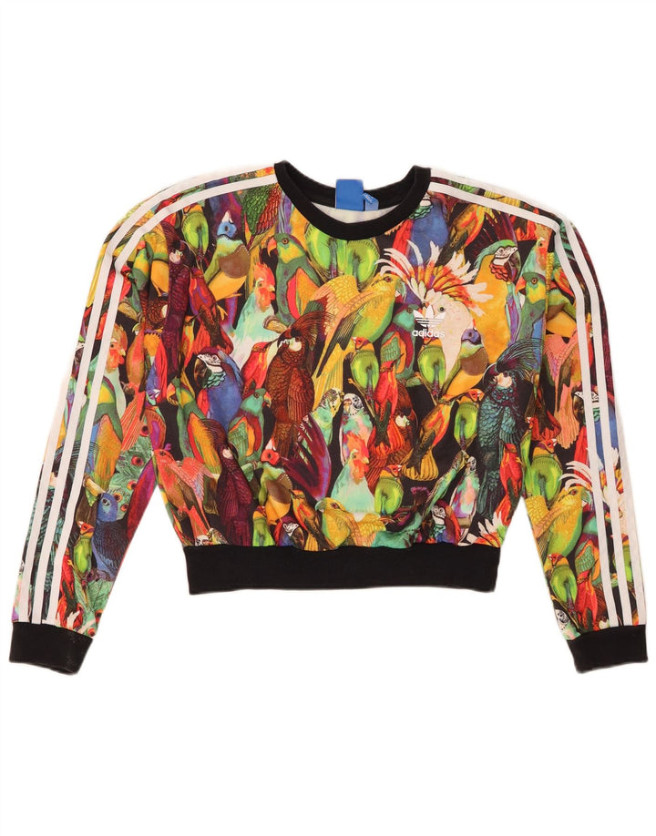 Adidas Dame Oversized Sweatshirt Jumper UK 6 XS Flerfarvet Tropical