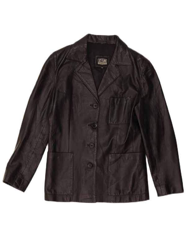 Jet Plane Womens Leather Jacket IT 44 Medium Black