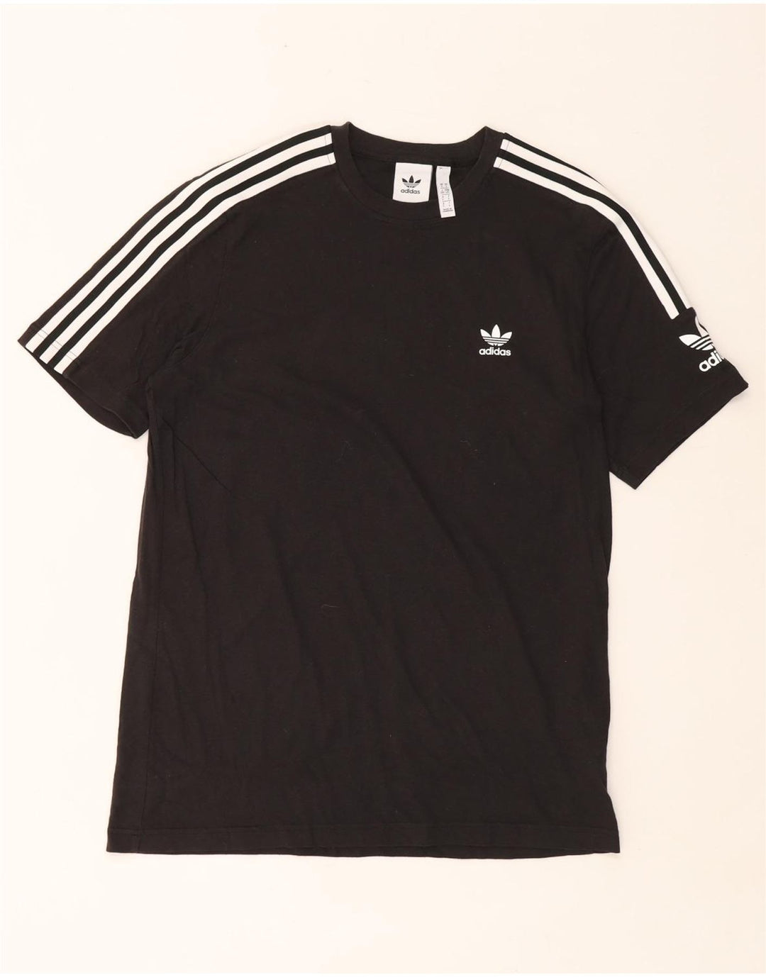 Adidas Herre T-Shirt Top Stor Sort Bomuld