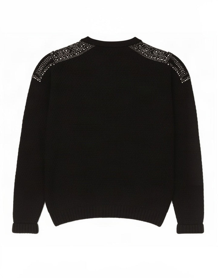 Topshop Dame Jumper Sweater UK 12 Medium Sort Viscose