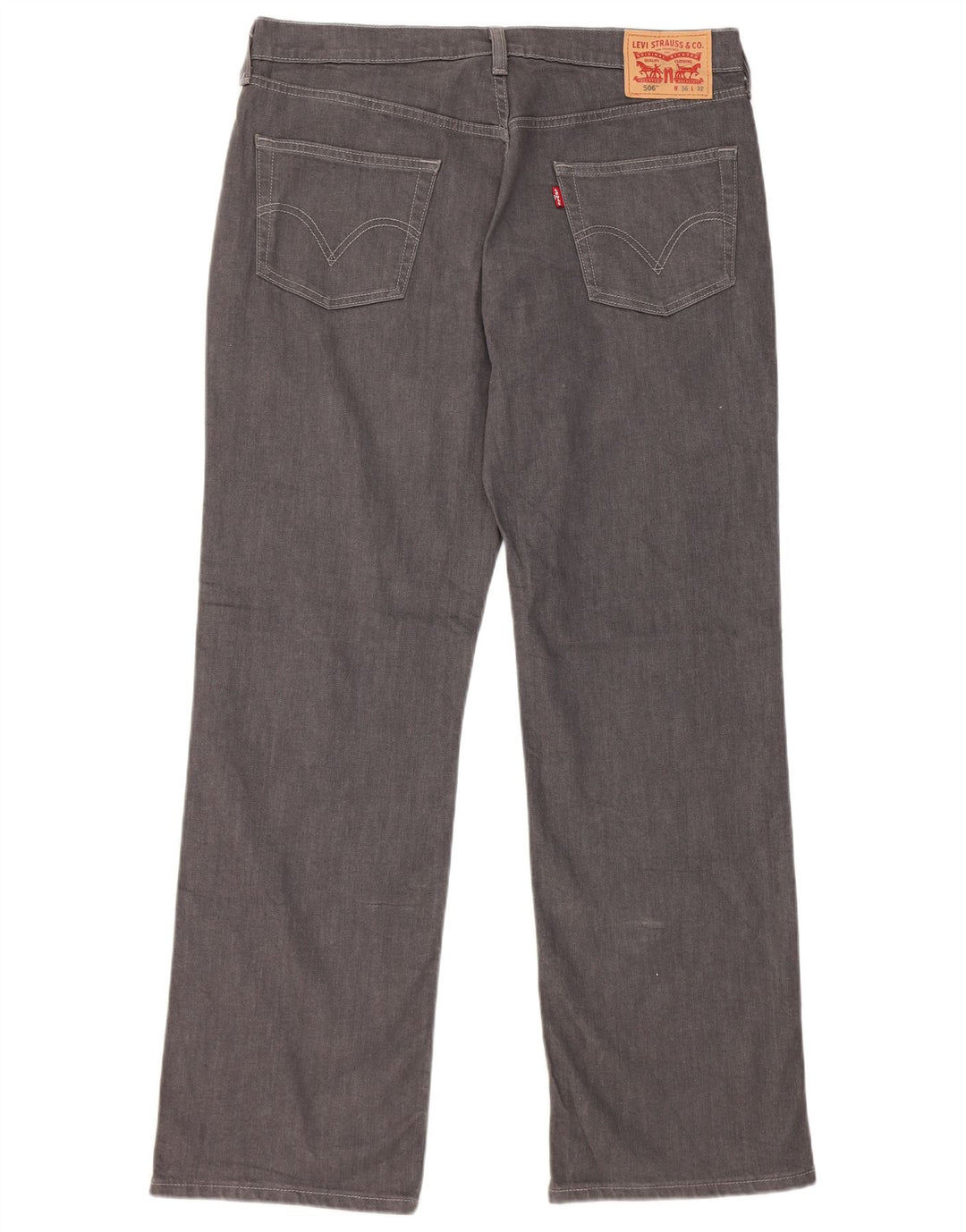 Levi's Herre 506 Straight Jeans W36 L32 Grå Bomuld