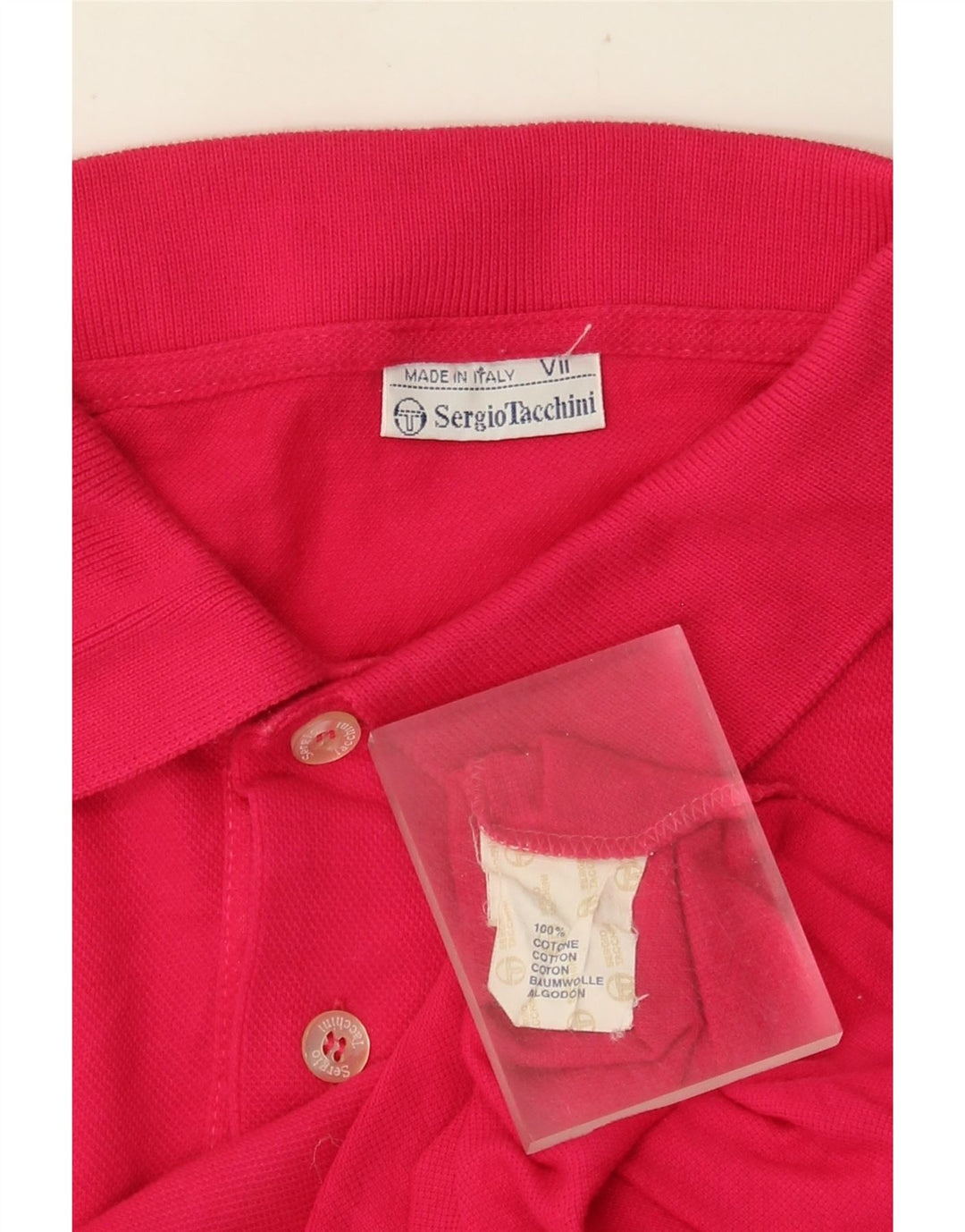 Sergio Tacchini Herre poloshirt Stor Pink Bomuld