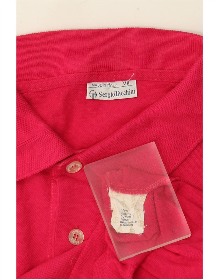 Sergio Tacchini Herre poloshirt Stor Pink Bomuld