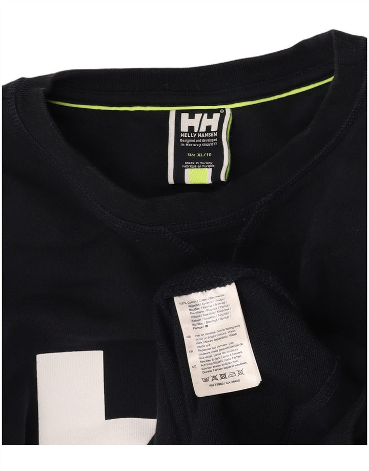 HELLY HANSEN Herre Grafisk Sweatshirt Jumper XL Marineblå Bomuld