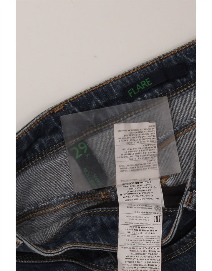 Benetton Dame Flared Jeans W29 L31 Blå Bomuld