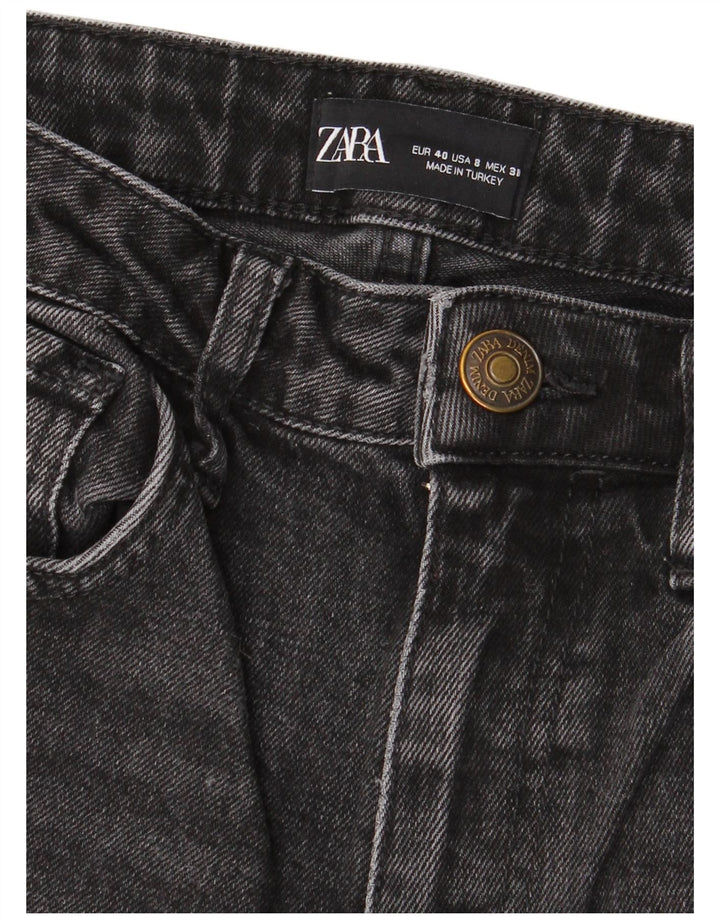 Zara Dame Slim Jeans EU 40 Medium W30 L27 Sort