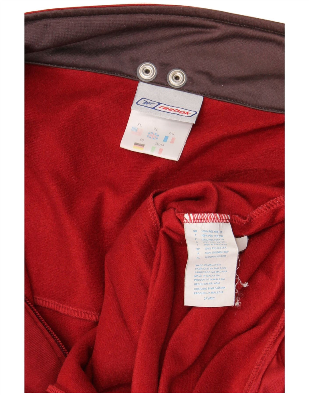 Reebok Træningsdragt til mænd Topjakke XL Rød Polyester