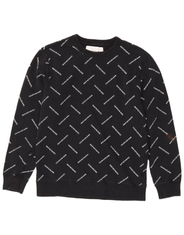 CALVIN KLEIN JEANS Grafisk sweatshirt til mænd Medium Sort Bomuld