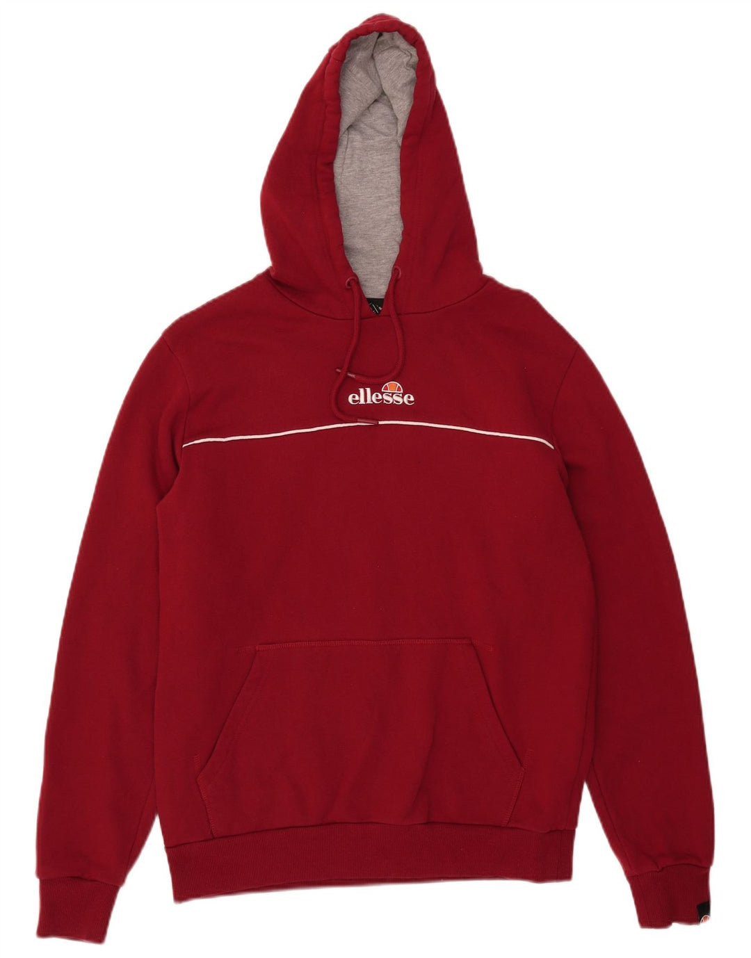 Ellesse Herre grafisk hættetrøje Jumper Medium Bourgogne bomuld
