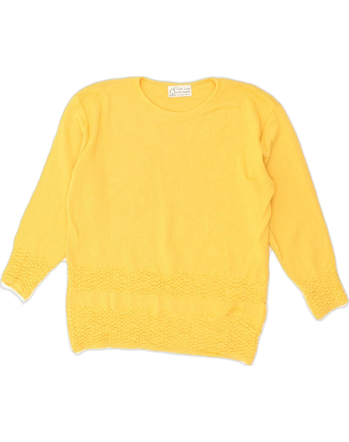 ALTA MODA Womens Crew Neck Jumper Sweater UK 14 Large Yellow | Vintage Alta Moda | Thrift | Second-Hand Alta Moda | Used Clothing | Messina Hembry 