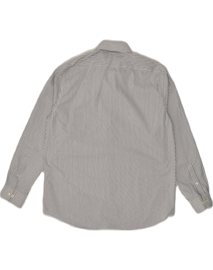 MICHAEL KORS Mens Shirt Size 17 XL Grey Striped Cotton | Vintage Michael Kors | Thrift | Second-Hand Michael Kors | Used Clothing | Messina Hembry 