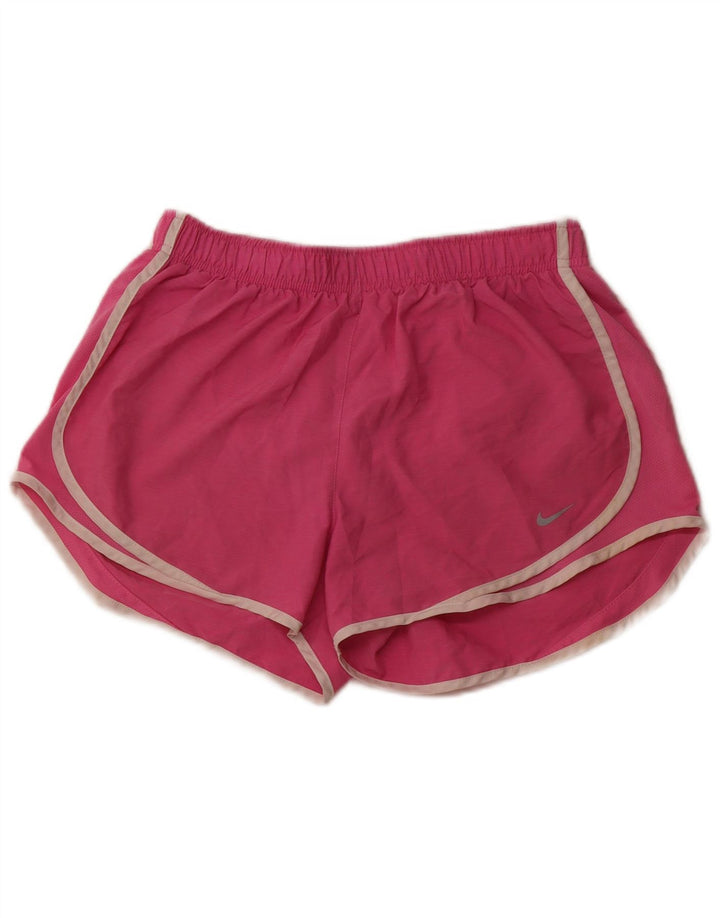 NIKE Dame Dri Fit Sportshorts UK 12 Medium Pink Polyester