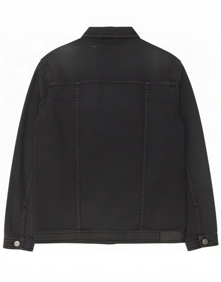 French Connection Herre denimjakke UK 38 Medium Sort Bomuld