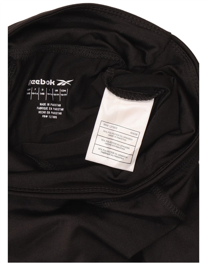 Reebok Girls Capri Grafiske Leggings 10-11 år Sort Polyester