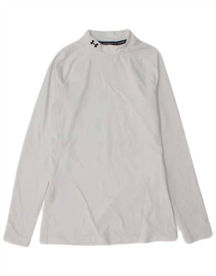 Under Armour Herre Cold Gear Top Langærmet Medium White Polyester