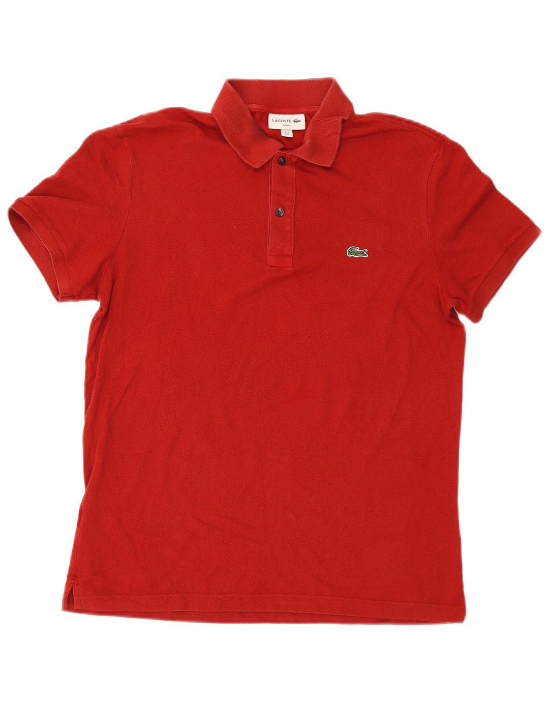 Lacoste Herre Slim Fit Polo Shirt Størrelse 5 Large Rød