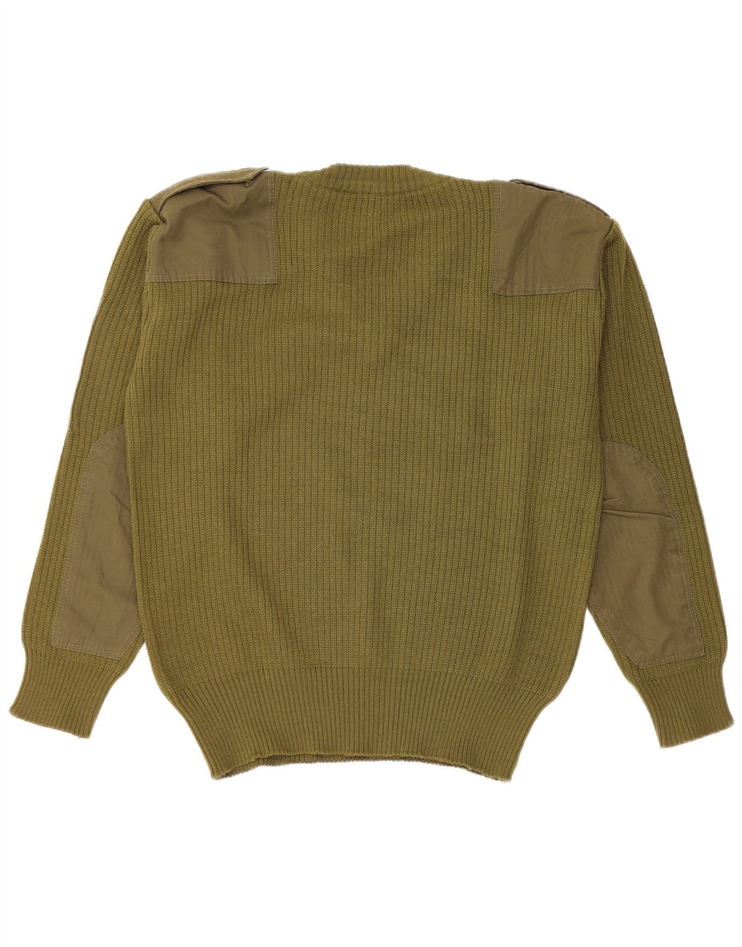 Vintage Herre militær V-hals sweater Medium Khaki