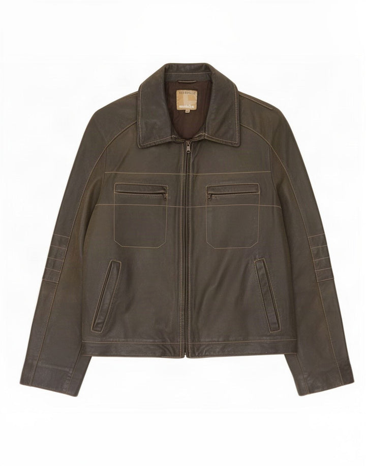 Conbipel Herre Læderjakke IT 48 Medium Khaki