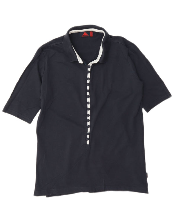 Kappa Dame Polo Shirt UK 14 Medium Navy Blue
