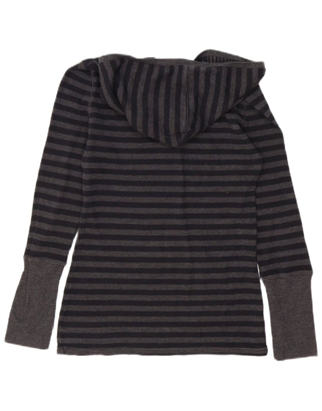 Calvin Klein Dame hættetrøje Langærmet UK 12 Mellem grå stribet bomuld