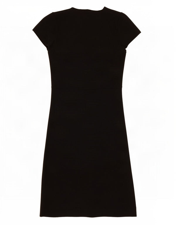 Benetton Dame Kortærmede Jumper Dress UK 8 Small Black