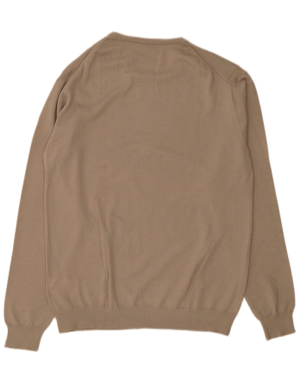 Guess Herre Boat Neck Jumper Sweater UK 44 XL Beige Akryl