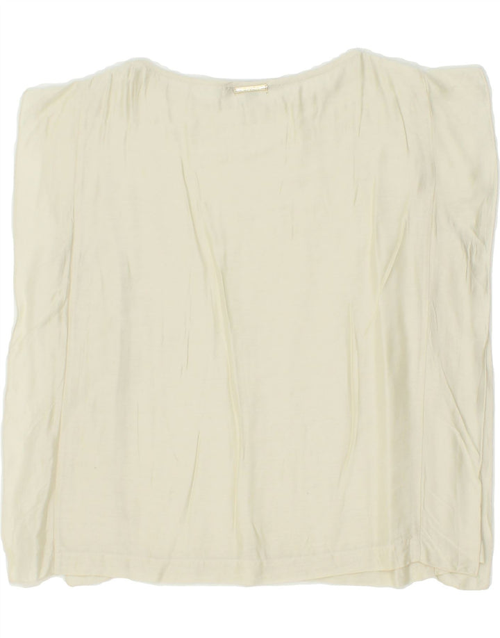 PATRIZIA PEPE Womens Crop Blouse Top IT 40 Small Off White Vintage Patrizia Pepe and Second-Hand Patrizia Pepe from Messina Hembry 