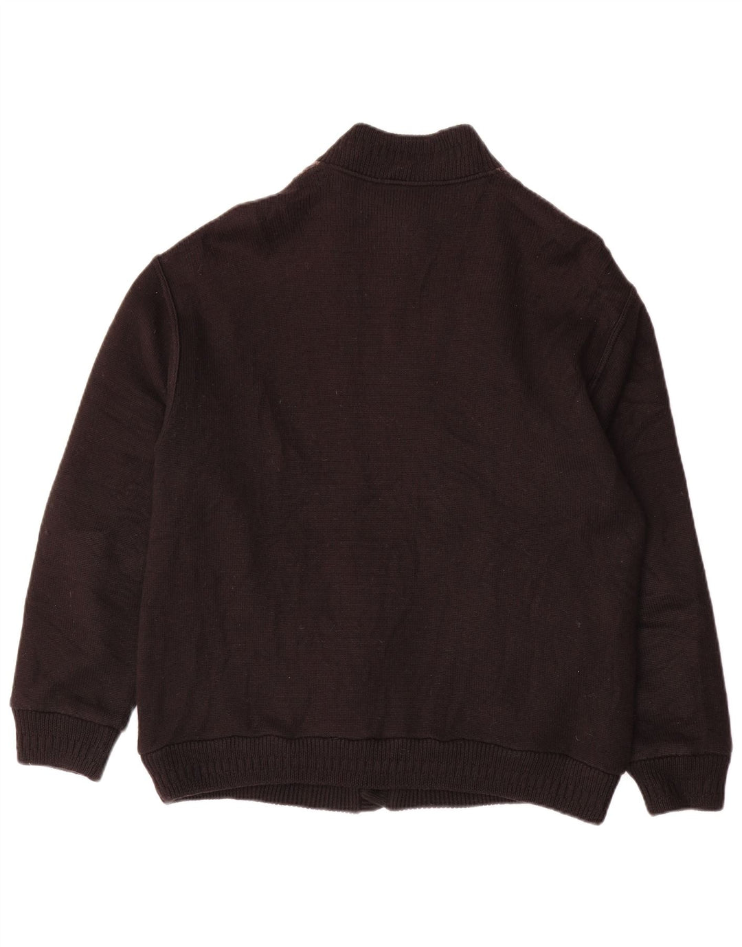 LUCIANO CHIARI Herre cardigan sweater IT 52 Stor sort geometrisk uld