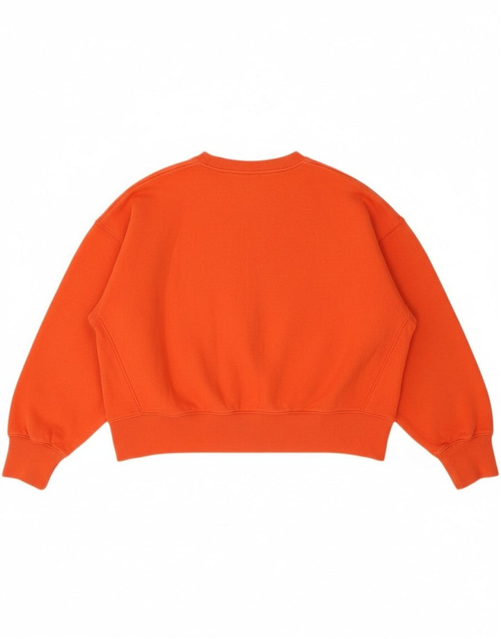 Nike Womens Crop Oversized Sweatshirt Jumper UK 14 Medium Rød Bomuld