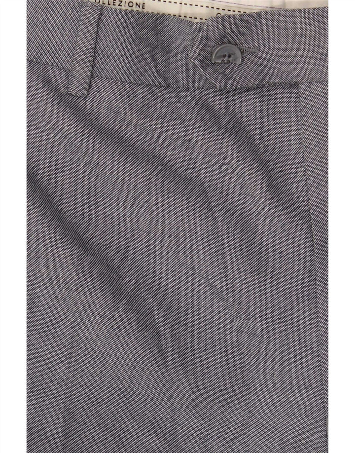 Marks & Spencer Straight Chino-bukser til mænd W44 L29 Grå polyester