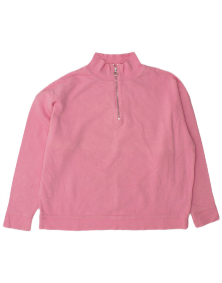 Marks & Spencer Dame Oversized Sweatshirt Jumper UK 14 Large Pink