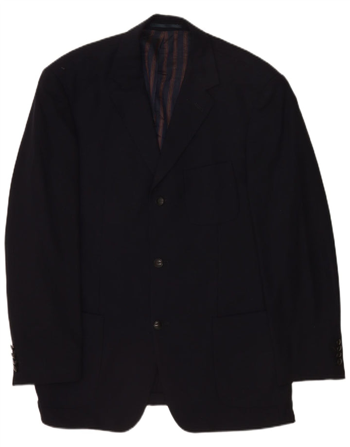 Hugo Boss Herre 3-knaps blazerjakke EU 52 XL Marineblå Ny uld