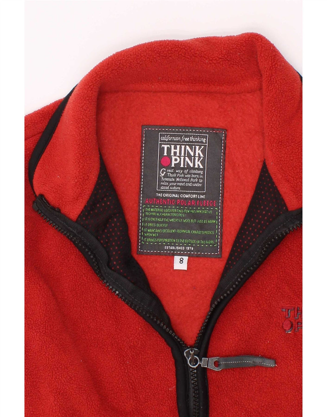 Tænk Pink Boys Fleece Gilet 7-8 Years Red