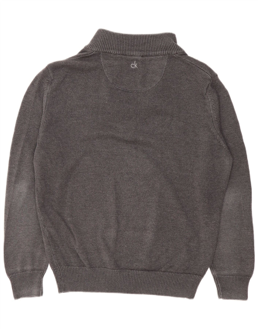 Calvin Klein Herre Zip Neck Jumper Sweater XL Grå Bomuld