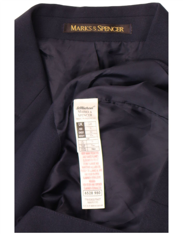 Marks & Spencer Boys 2-knaps blazerjakke 10-11 år marineblå polyester