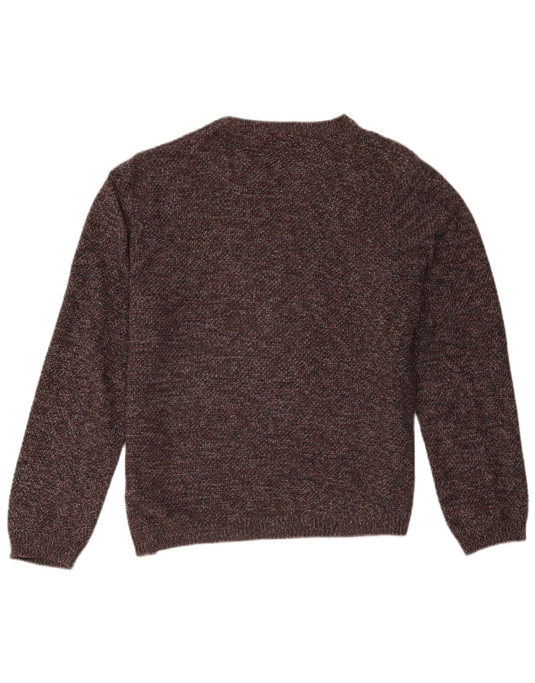 Marks & Spencer dame sweater med rund hals, stor grå flækket bomuld