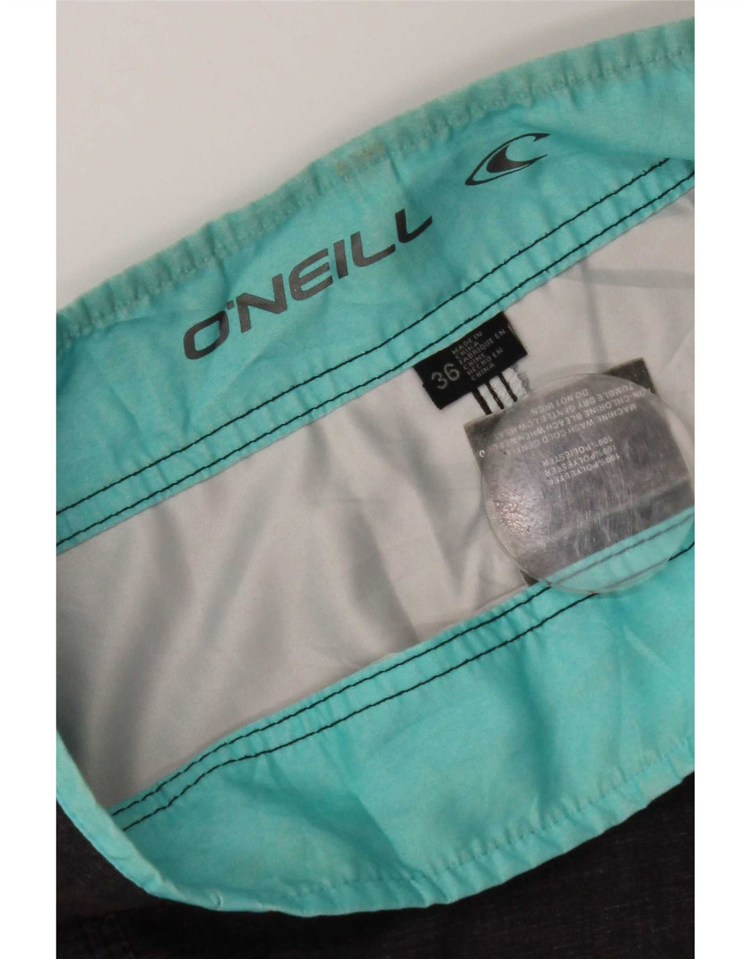 O'Neill Badeshorts til mænd, store gråstribede polyester