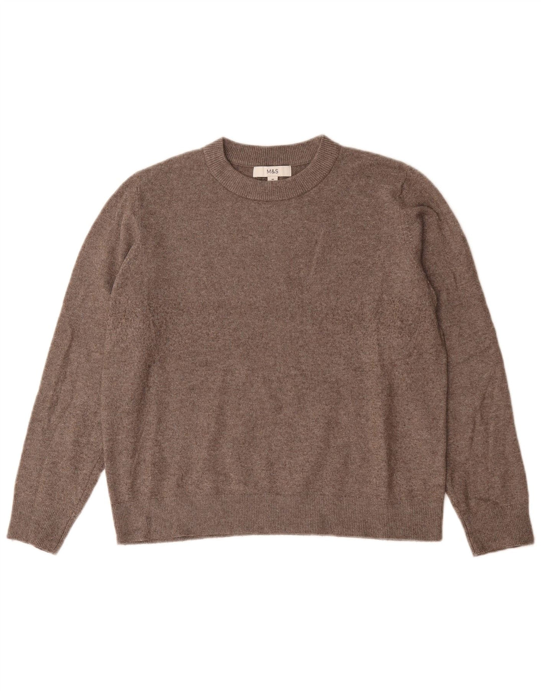 Marks & Spencer dametrøjetrøje med rund hals DK 14 mellemgrå polyester