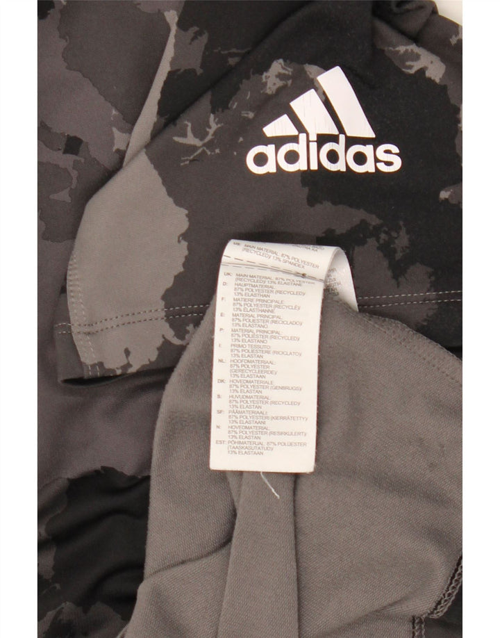 Adidas Herre T-Shirt Top 2XL Grå Camouflage Polyester