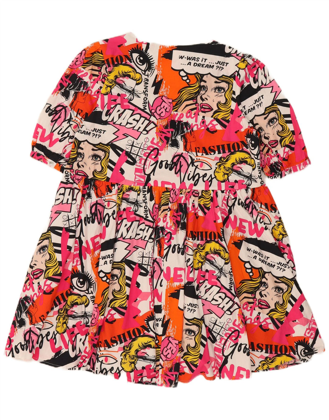 Mohito Womens Animated Tiered Dress EU 36 Small Multicolored Bomuld