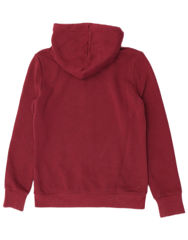 Superdry hættetrøje til kvinder med grafisk lynlås UK 10 Lille rødbrun bomuld
